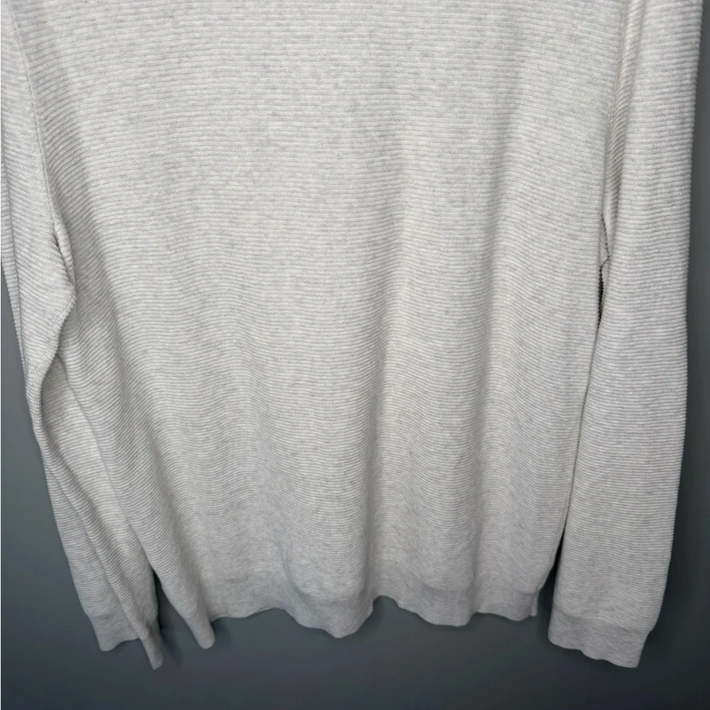 NWT Banana Republic Light Heather Grey Lightweight Thermal Sweater